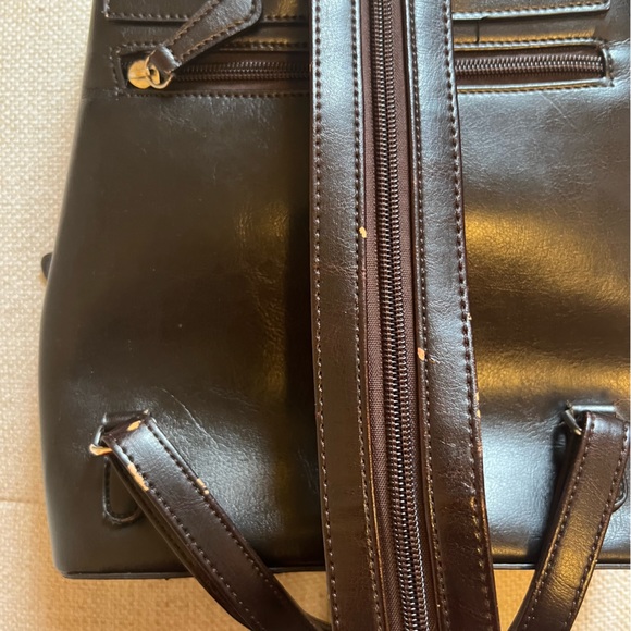 Cute Vintage Vegan Black Leather backpack Y2K - Picture 8 of 8